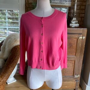 BODEN Catriona Cotton Cardigan BUTTON LARGE NEW PINK